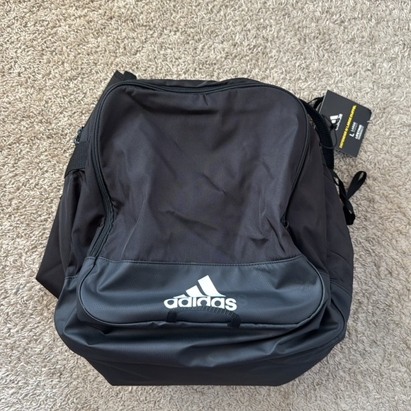 NWT Mens adidas Black Defender 4.0 Duffel Durable LARGE Athletic Gym Travel Bag - Picture 4 of 14